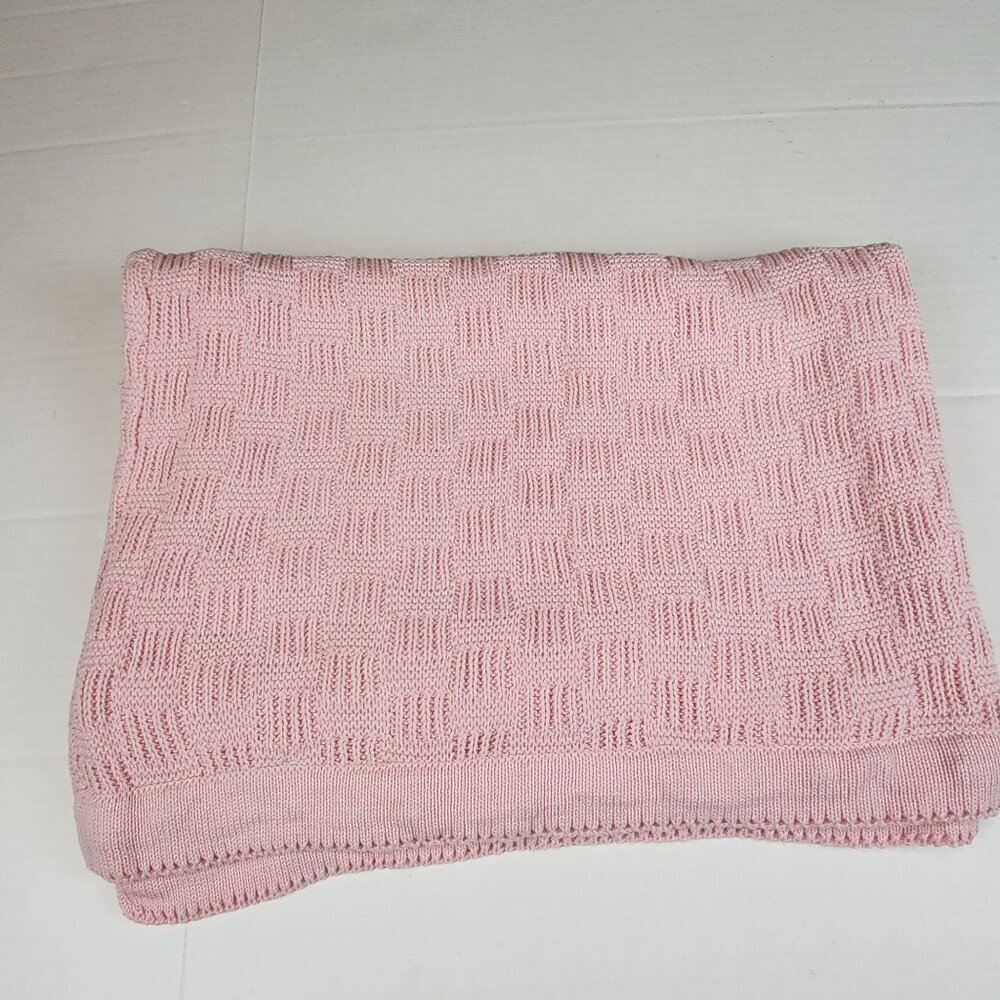 Child of Mine by Carter's pink knit baby blanket
